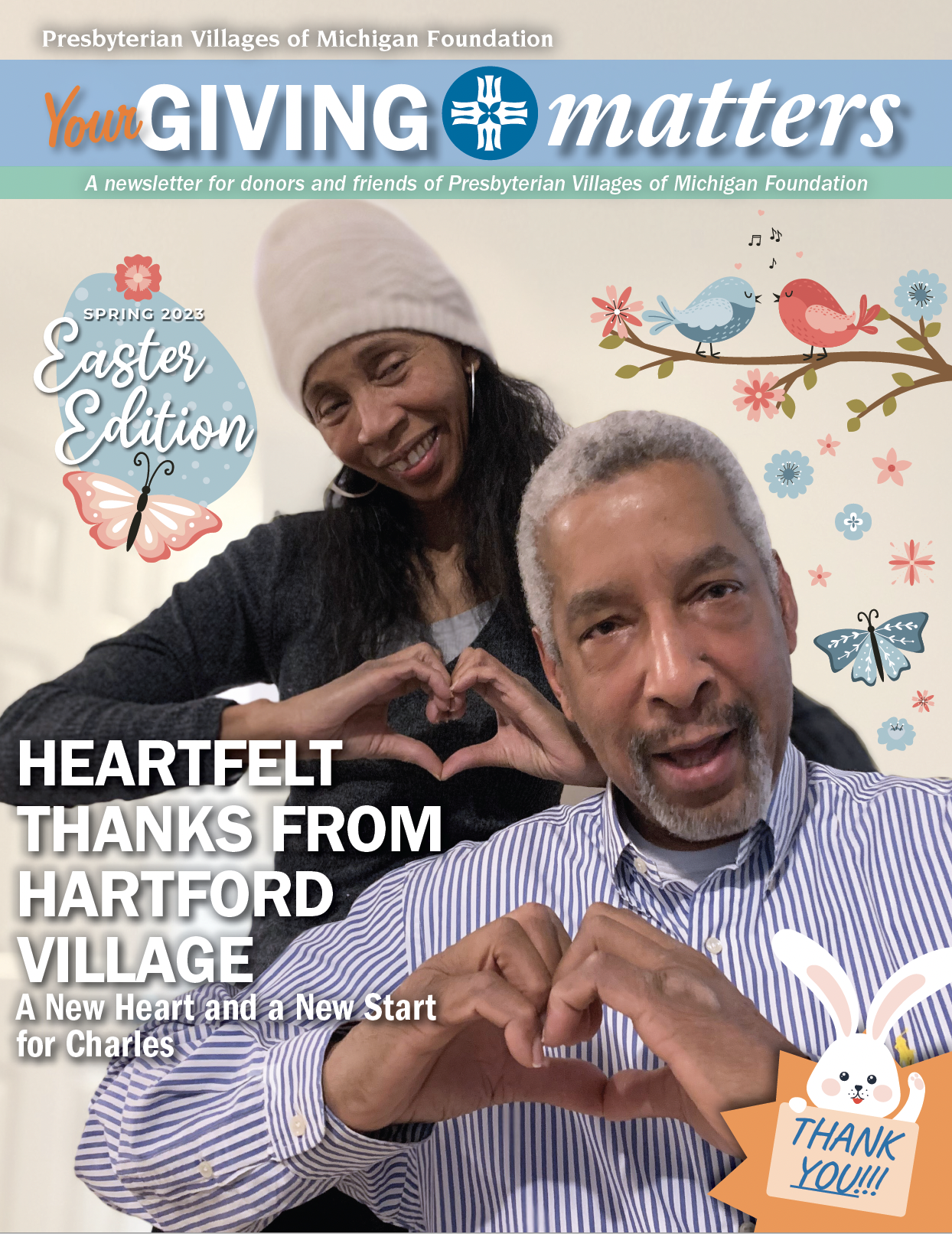 Read the Spring 2023 edition of Your Giving Matters and see how Charles at Hartford Village got a new start on life!